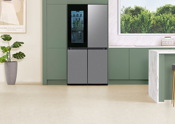 $1,500 off Bespoke Refrigerator with Beverage Zone™ and Auto Open Door 