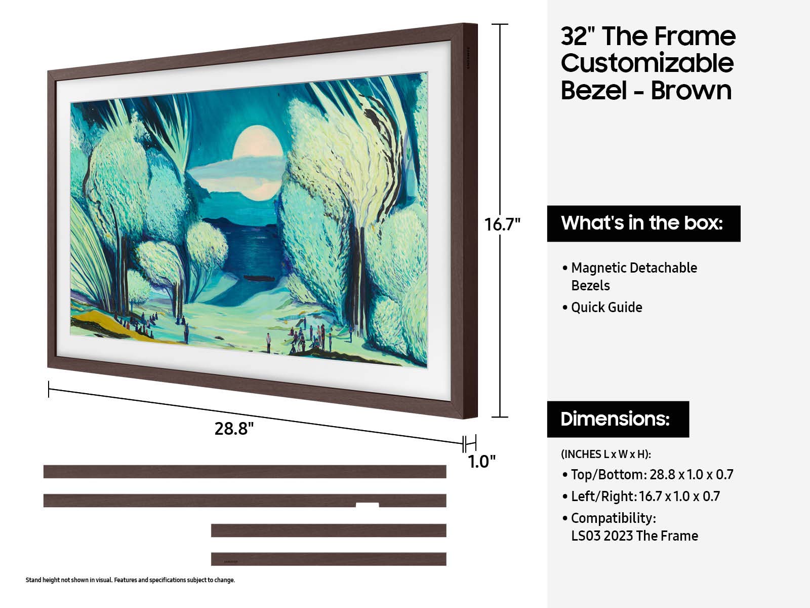 Thumbnail image of 32&quot; The Frame Customizable Bezel - Modern Brown