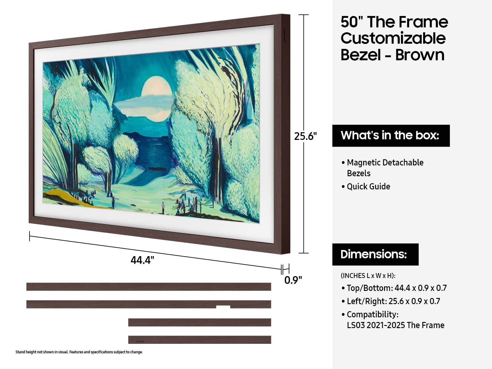 Thumbnail image of 50&quot; The Frame Customizable Bezel - Modern Brown