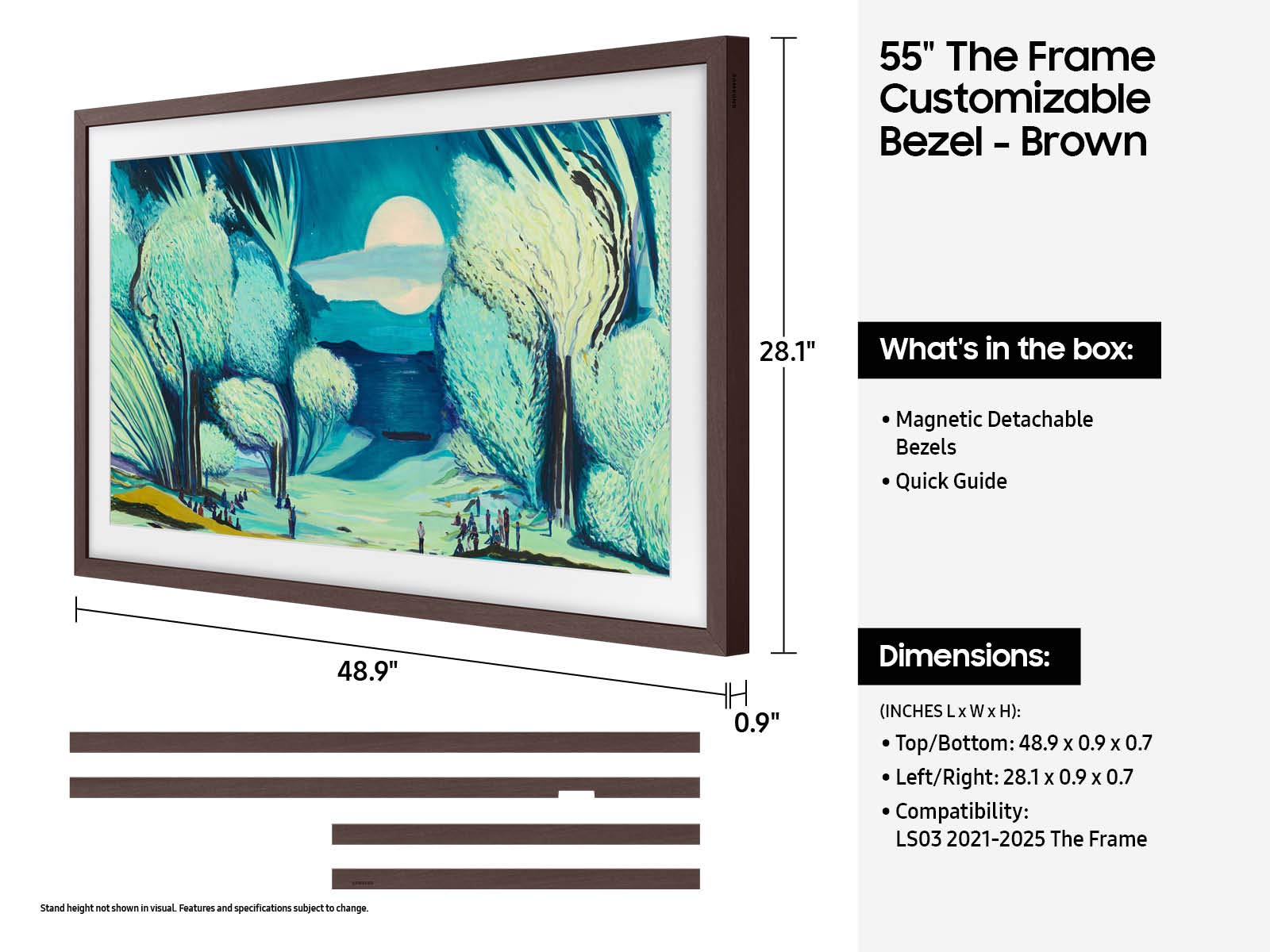 Thumbnail image of 55” The Frame Customizable Bezel - Modern Brown