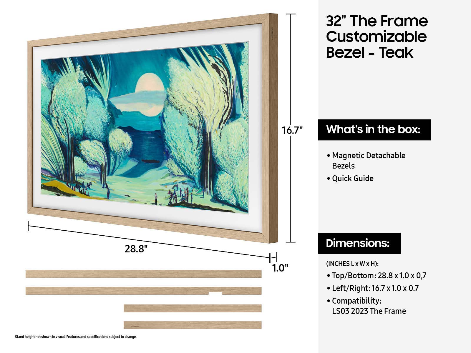 Thumbnail image of 32&quot; The Frame Customizable Bezel - Modern Teak
