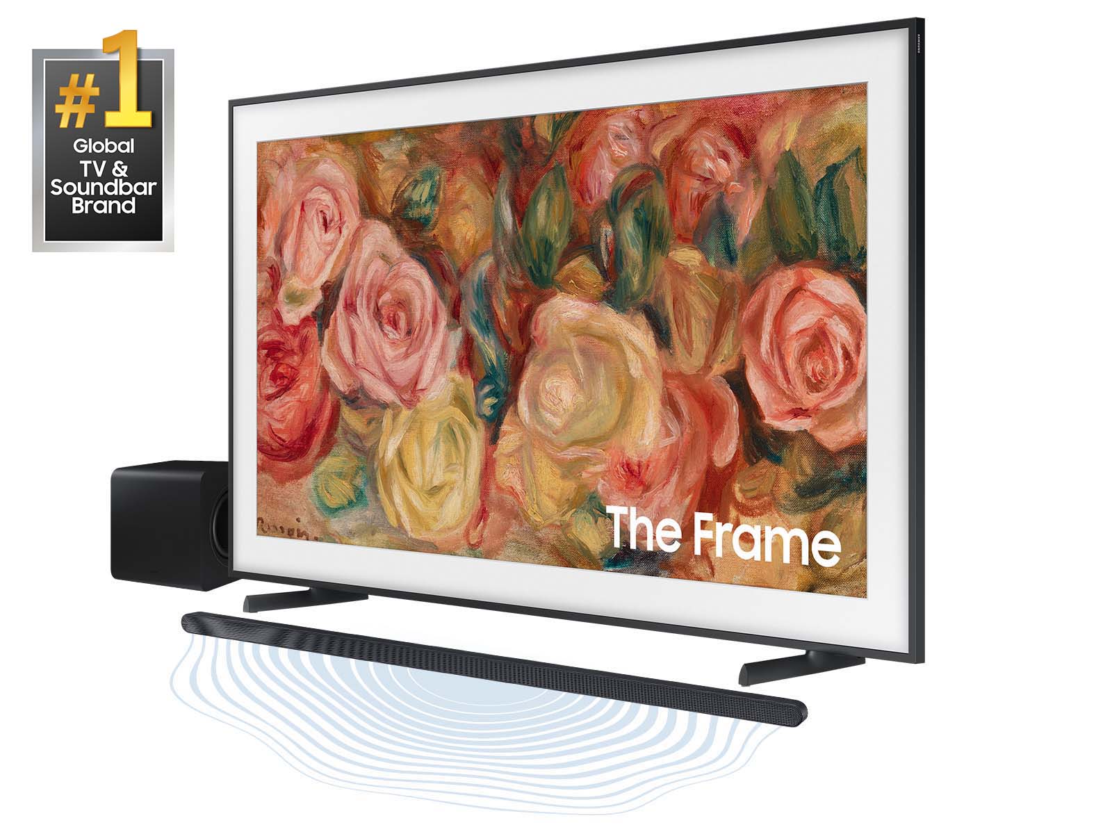 65” The Frame QLED 4K TV with Ultra-slim 3.1.2ch. Wireless Dolby ATMOS Soundbar w/ Q-Symphony