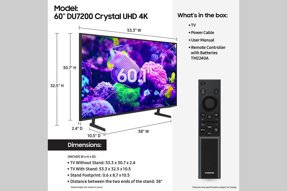 60" Class Crystal UHD DU7200