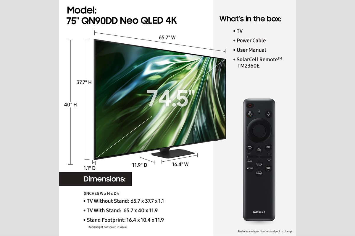 Thumbnail image of 75” Class Samsung Neo QLED 4K QN90DD