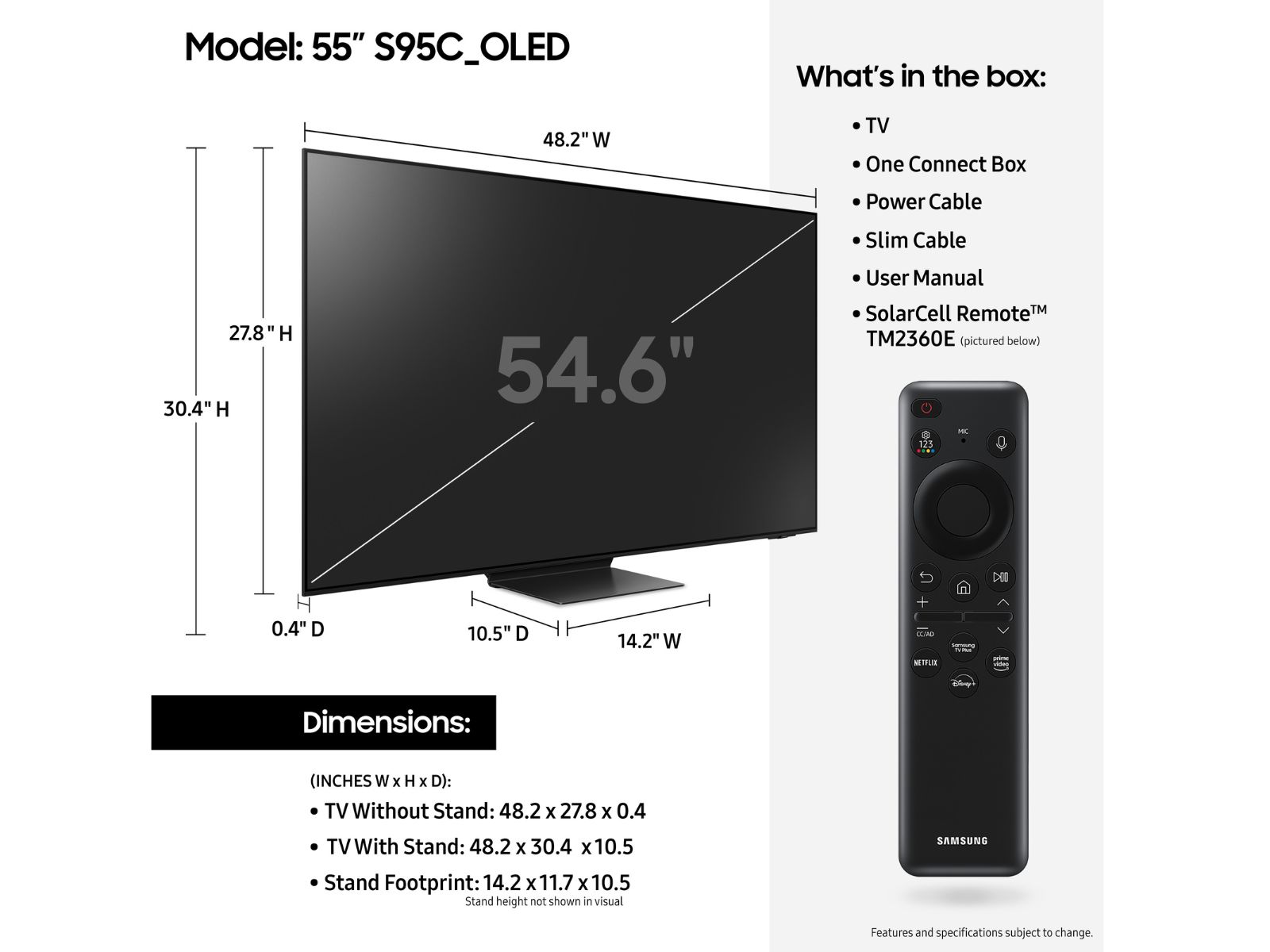 Smart TV Samsung OLED QN55S90CAKXZL OLED 55