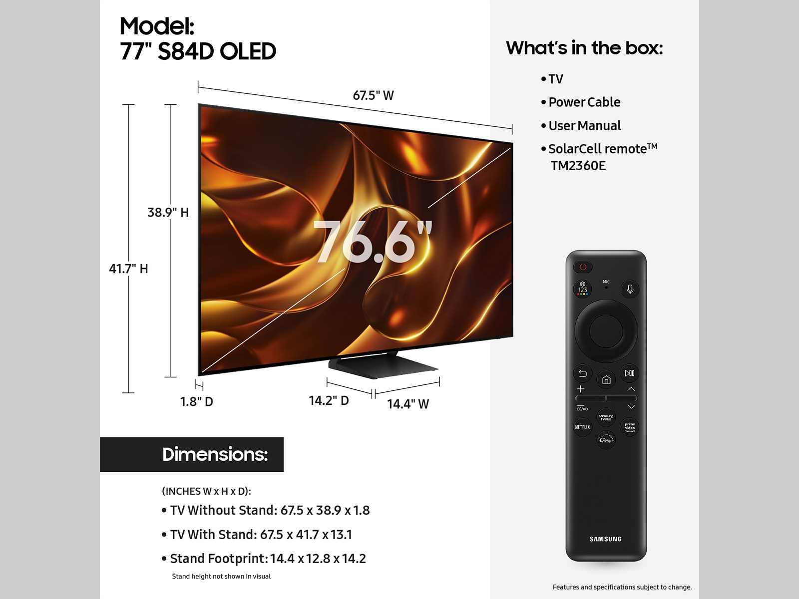 Thumbnail image of 77” Class OLED S84D