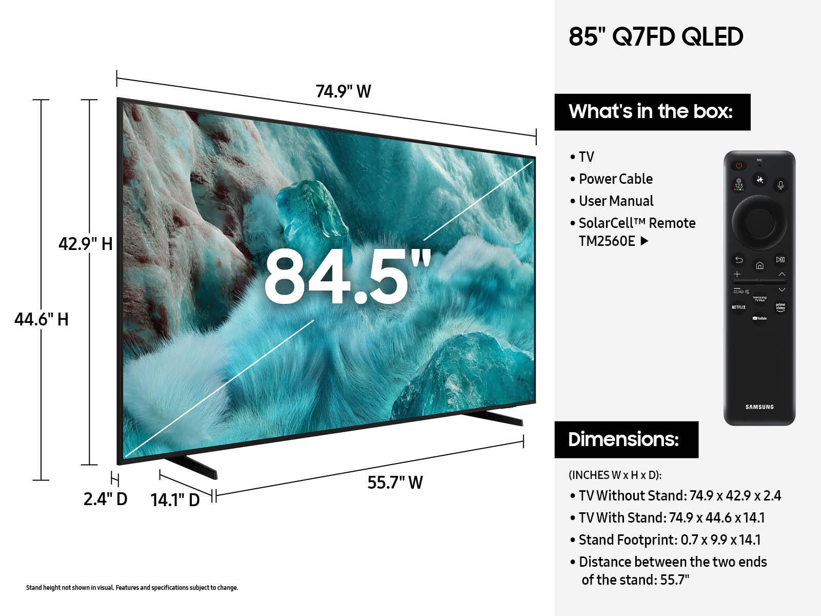 85” Class QLED Q7FD 4K Samsung Vision AI Smart TV (2025)