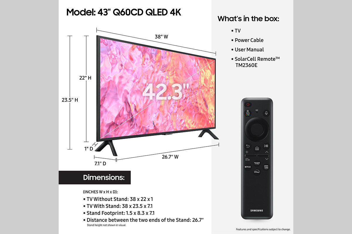 Thumbnail image of 43” Class Q60CD QLED 4K Smart TV (2023)