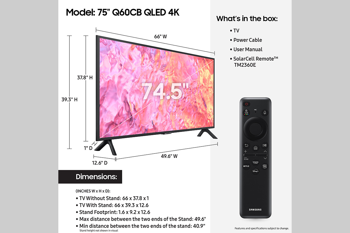 Thumbnail image of 75” Class Q60CB QLED 4K Smart TV (2023)