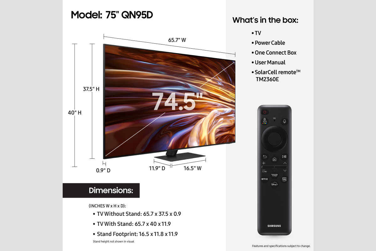 Thumbnail image of 75” Class Samsung Neo QLED 4K QN95D