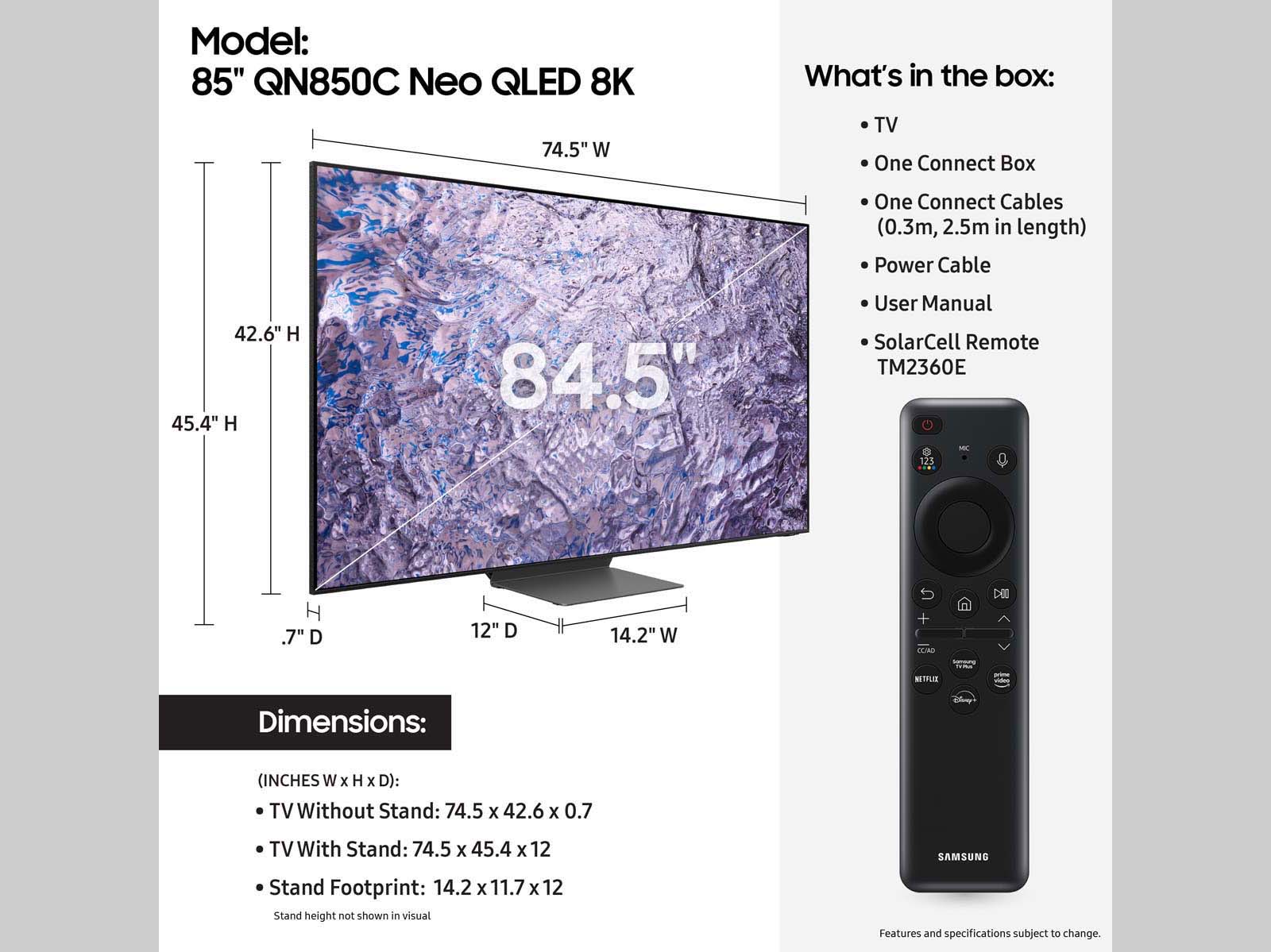85-Inch Class QN850C Samsung Neo QLED 8K Smart TV (2023) | Samsung US