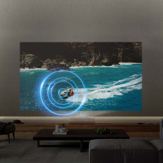 Built-in speakers for room-filling audio