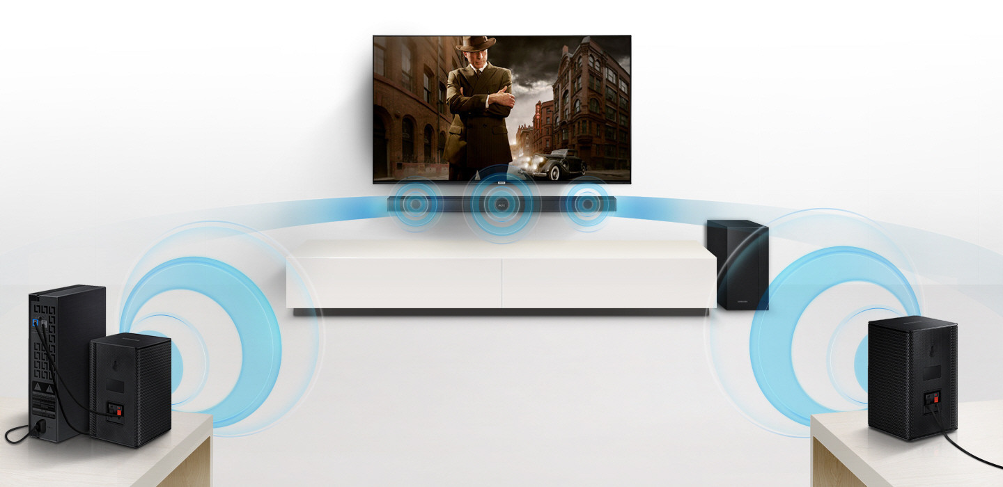 kabine mikrobølgeovn Tyranny 200W 2.1 Ch Soundbar with Wireless Subwoofer Home Theater - HW-M360/ZA |  Samsung US