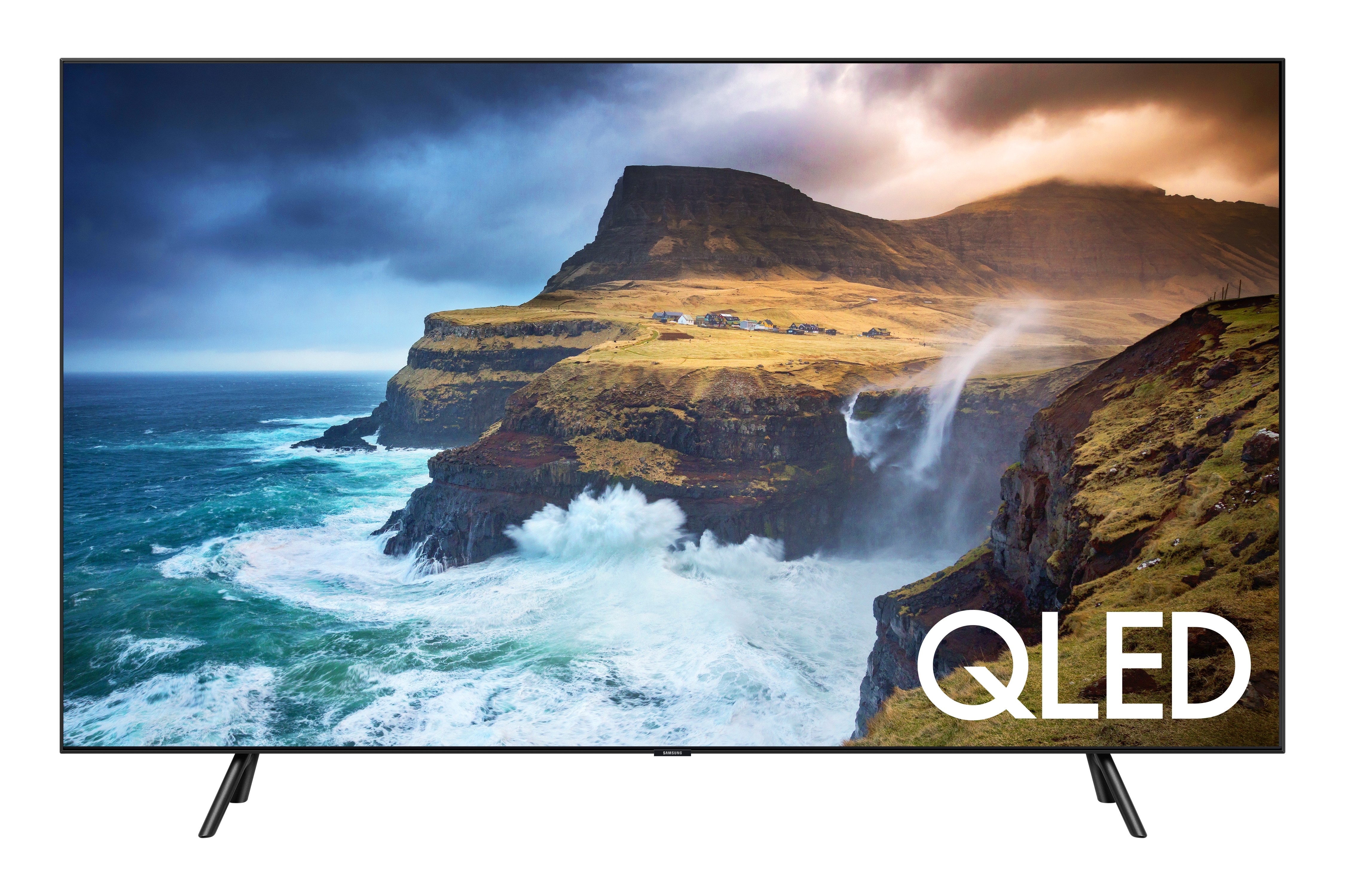 Support mural ultra fin pour téléviseur Samsung Q90T 85 classe HDR 4K UHD  Smart QLED (QN85Q90TAFXZA) - Design ultra bas de 3,6 cm - Acier robuste 