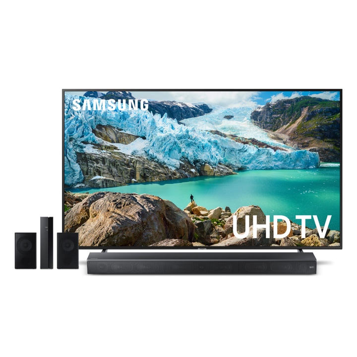 Home Entertainment Package with 58” RU7100 4K UHD Smart TV