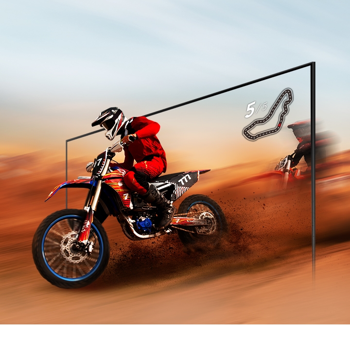 See fast-moving content with enhanced motion clarity.