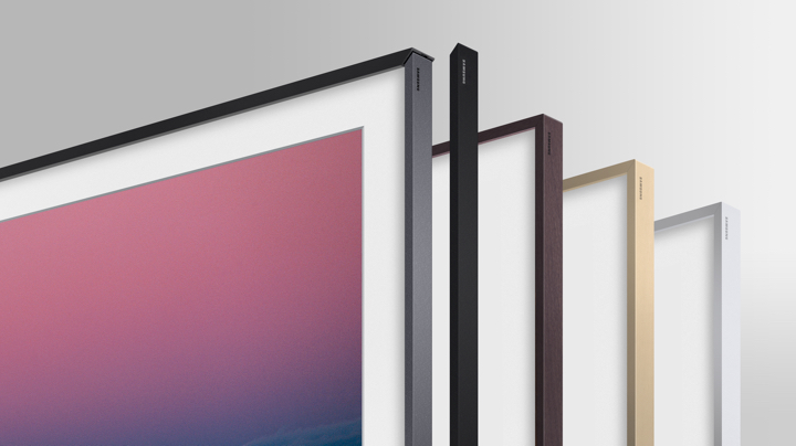 Elevate your space and make The Frame your own by enhancing it with a frame in black, white, beige or brown, sold separately.⁵