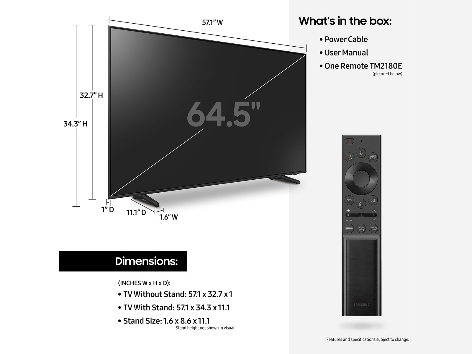 SAMSUNG 65-Inch Class QLED Q60A Series - 4K UHD Dual LED Quantum HDR Smart  TV with Alexa Built-in (QN65Q60AAFXZA, 2021 Model)