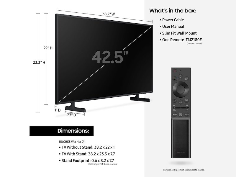 43-Inch Class The Frame, Digital Art Display Smart TV