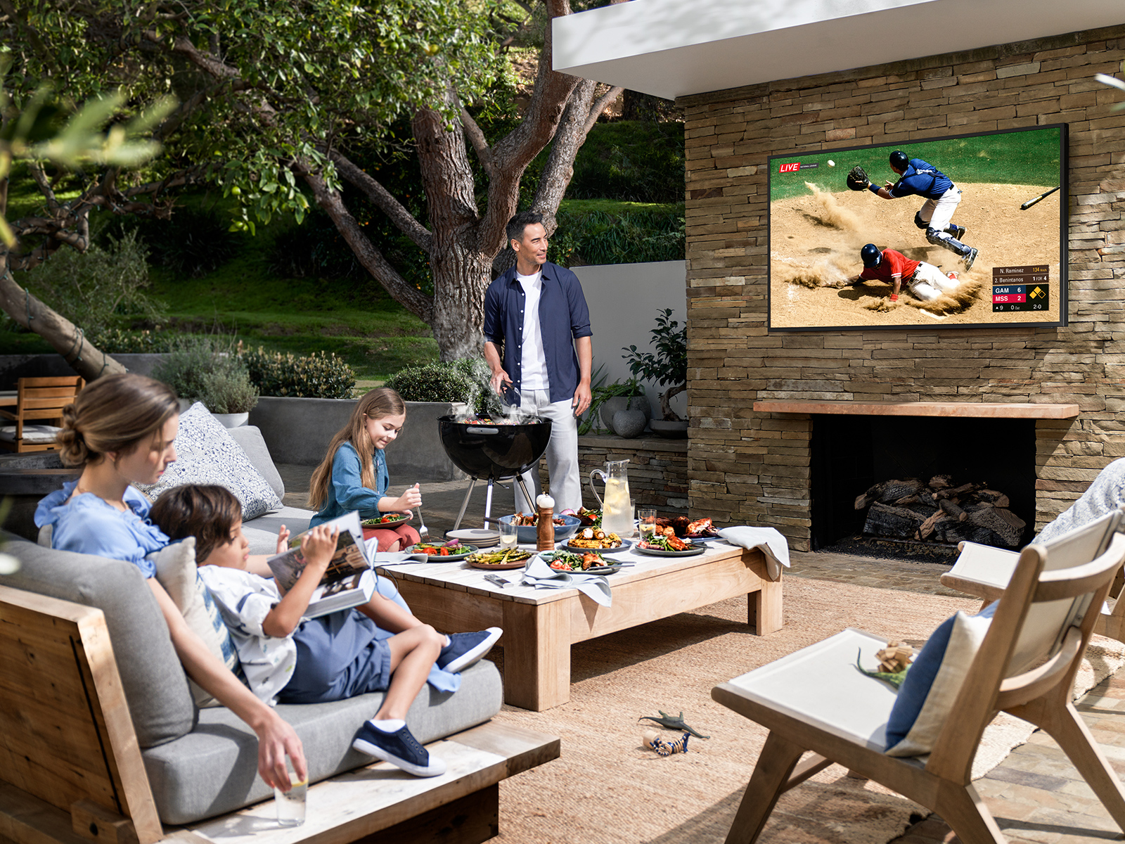 55” Class The Terrace Partial Sun Outdoor QLED 4K Smart TV