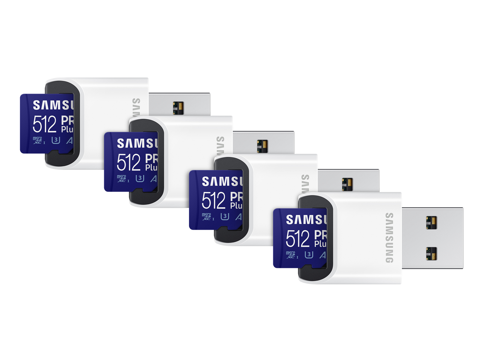 PRO Plus + Reader microSDXC 512GB - 4 Pack