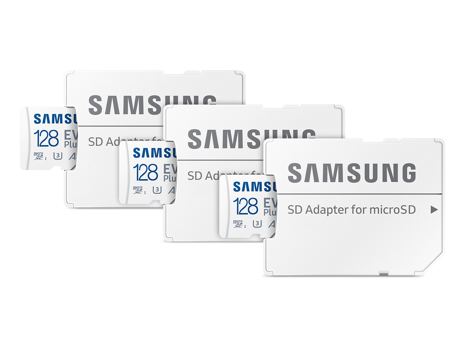 Samsung EVO Plus + Adapter microSDXC 128GB - 3 Pack(BNDL-1634744323219)