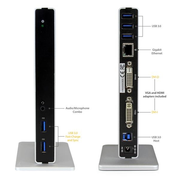 Thumbnail image of DVI Dual-Monitor Laptop Docking Station