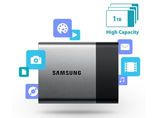 Samsung SSD Portable T3 - 1 To - Disque dur externe - Garantie 3 ans LDLC