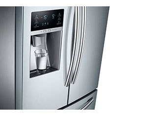 LED Display with Water and Ice Dispenser