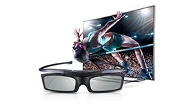 3d tv with glasses