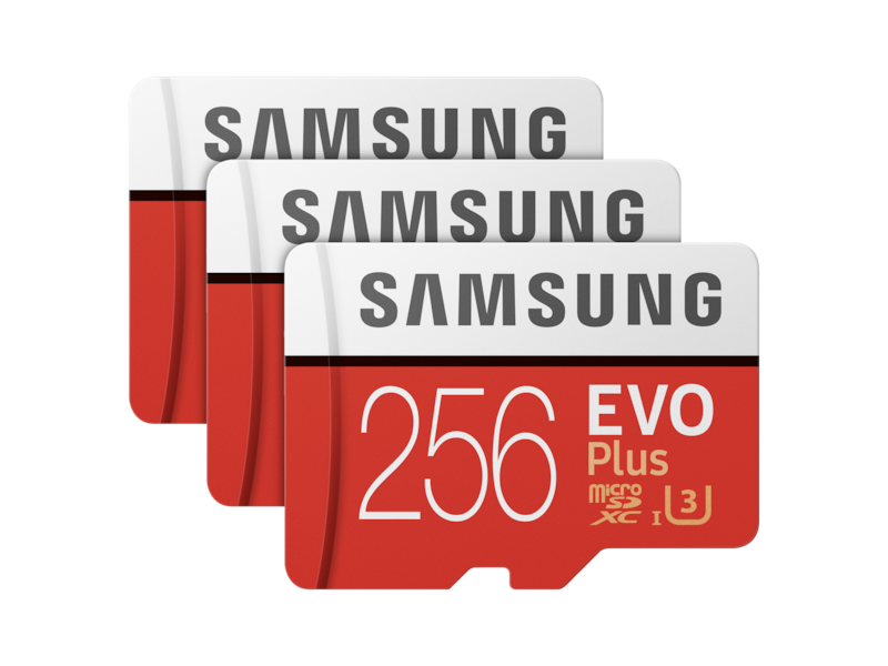 EVO Plus microSDXC Memory Card 256GB - 3 Pack