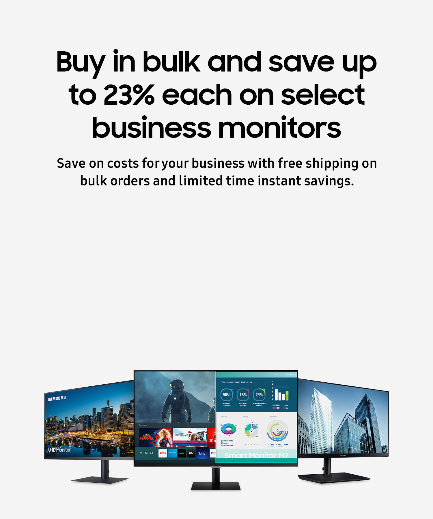 Buy in bulk and save up to 23% each on select business monitors