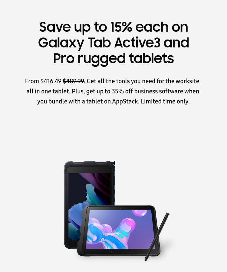 Galaxy Tab Active3 & Pro, Rugged Tablets