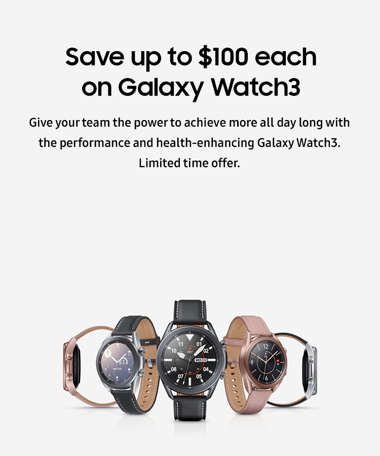 Save up to $100 each on Galaxy Watch3