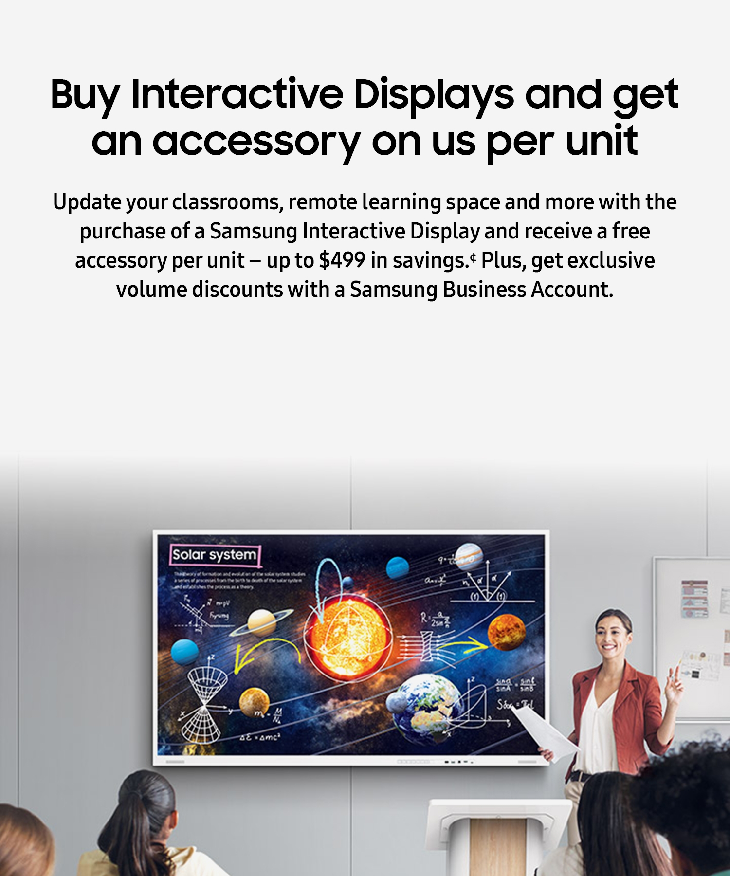 Buy Interactive Displays and get an accessory on us per unit