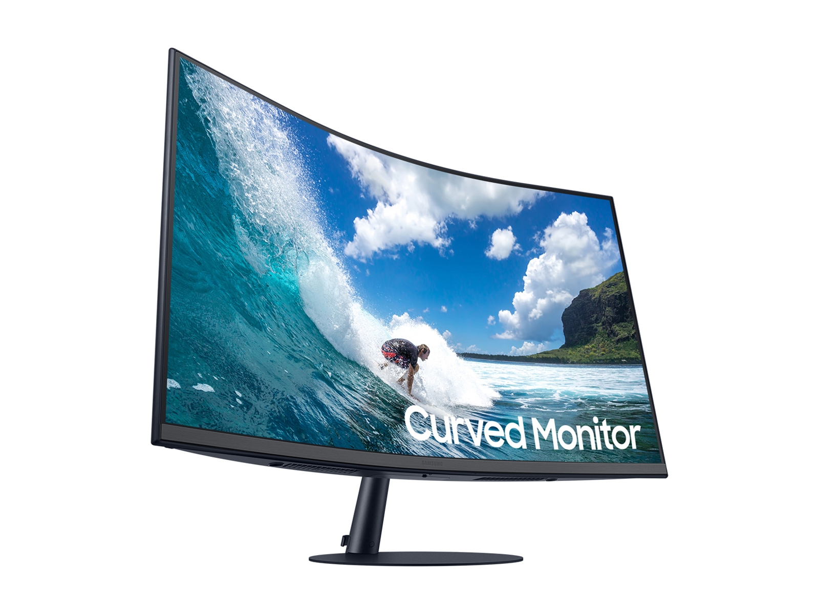 Samsung T55 Series 27 LED 1000R Curved FHD FreeSync Monitor with Speakers  (DisplayPort, HDMI, VGA) Black LC27T550FDNXZA - Best Buy