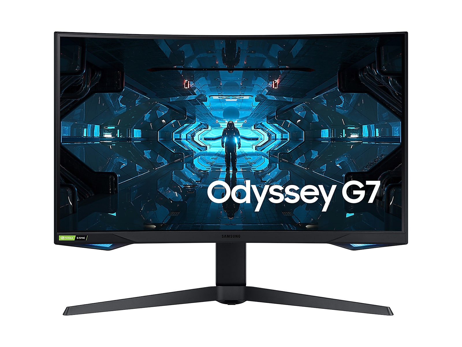 Samsung 32" Odyssey G7 WQHD 240Hz 1ms G-Sync Compatible HDR600 QLED Curved Gaming Monitor in black(LC32G75TQSNXZA)