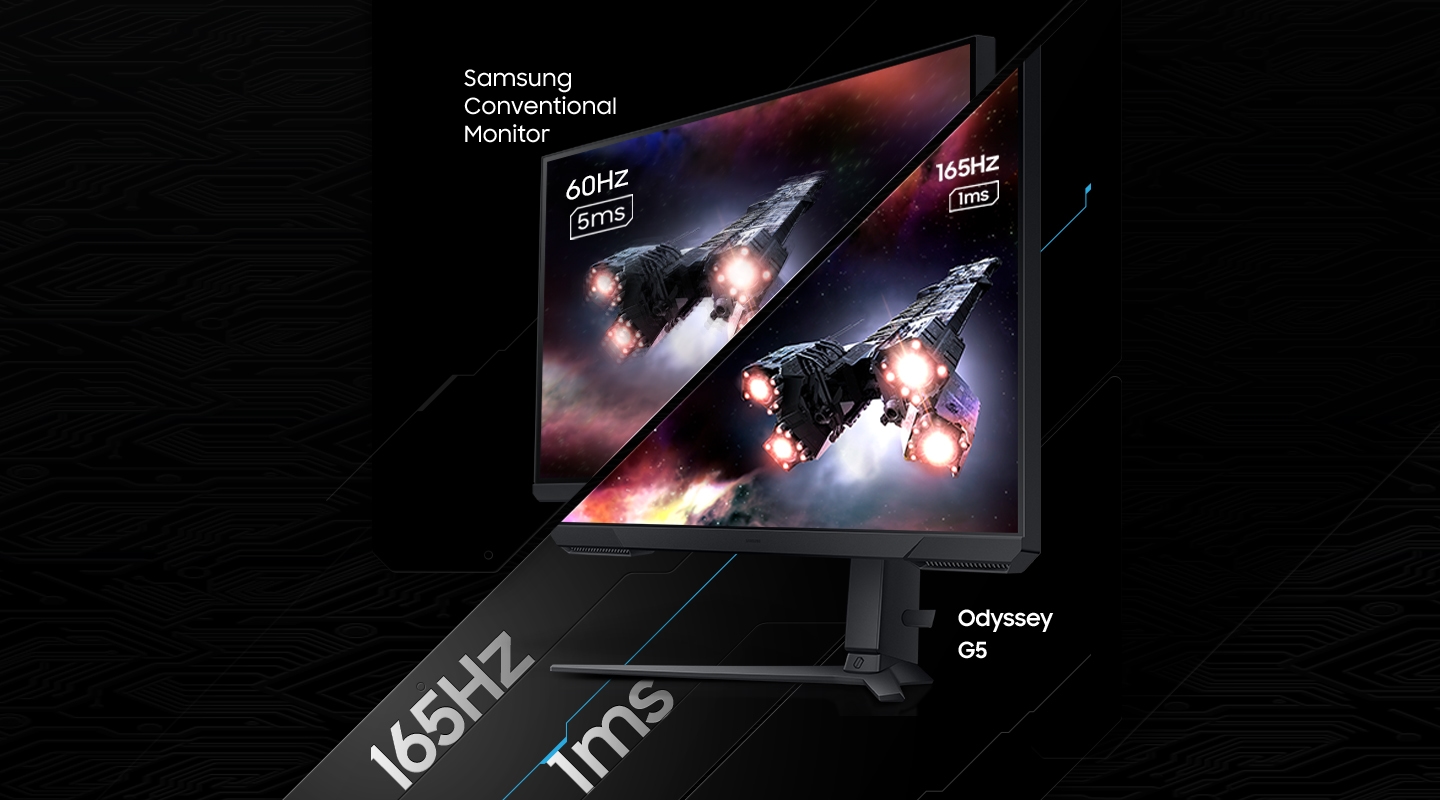 165Hz Refresh Rate & 1ms Response Time (MPRT)