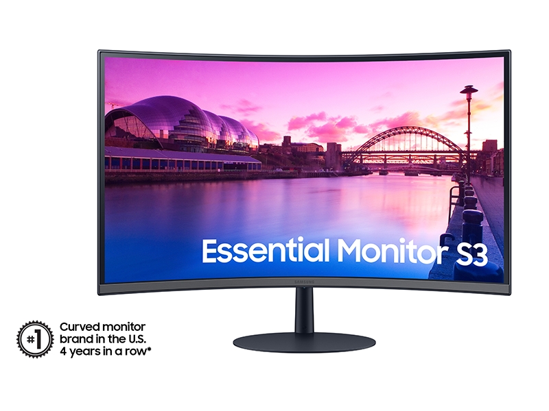 Photos - Monitor Samsung 27" S39C FHD 75Hz Curved  with 3-Year Warranty in black(LS2 