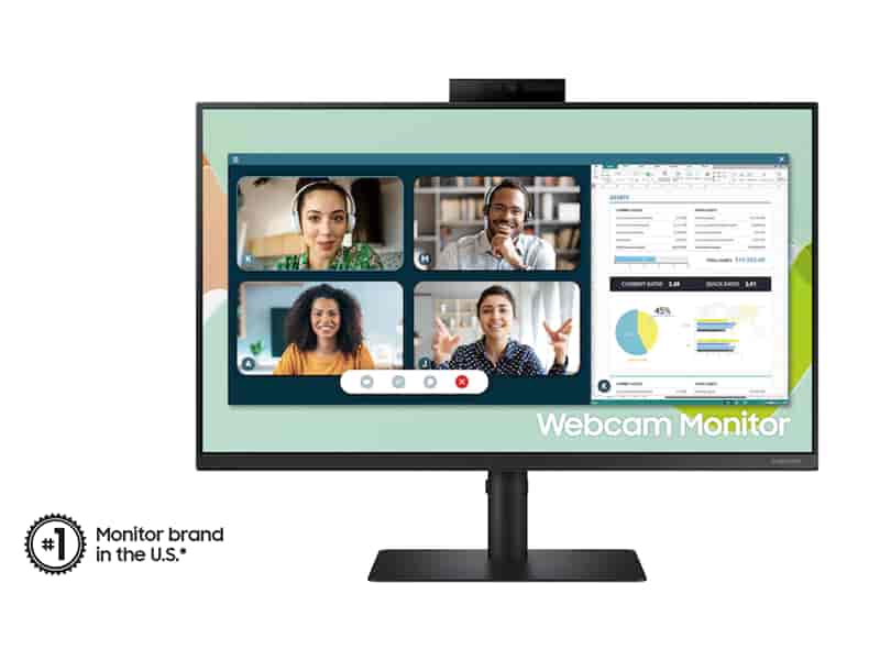24” Built-in Webcam IPS Panel Flat Monitor