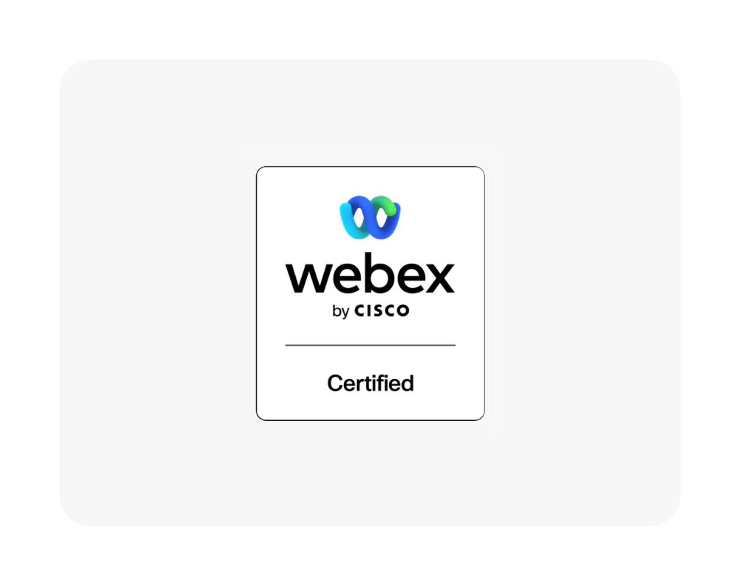 Certificado por Cisco Webex®