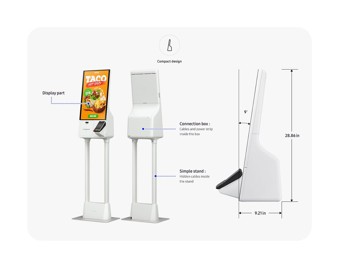 Compact and modern design