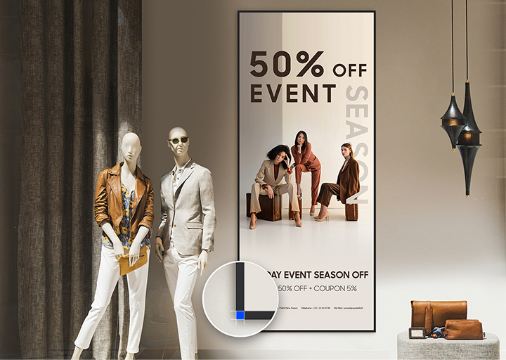 Clean visuals in landscape or portrait mode