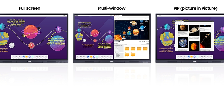 Display multiple screens simultaneously