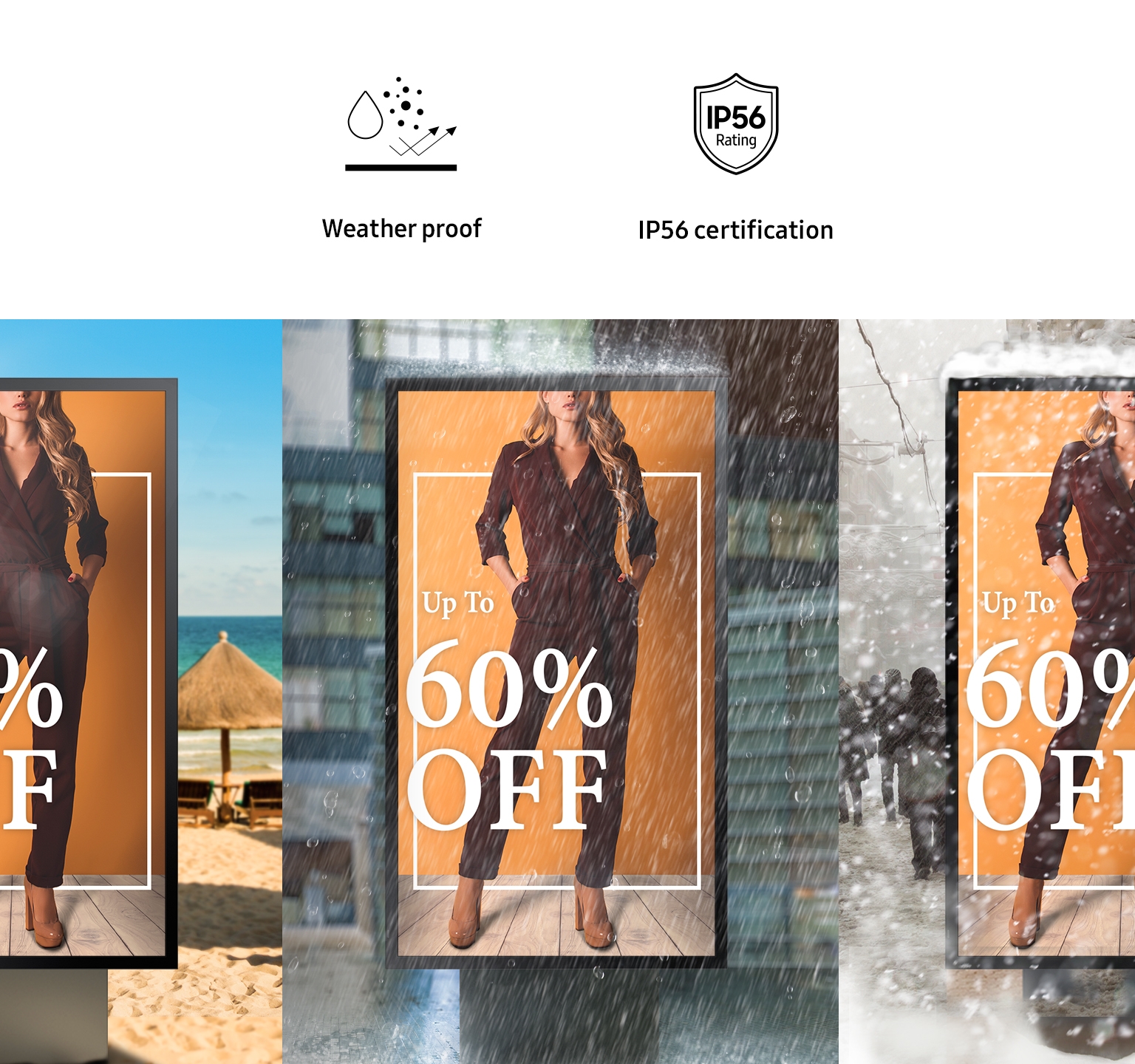 Built for the outdoors, a true all-weather display