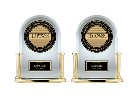 Number 1 in Customer Satisfaction award for front load and top load washers