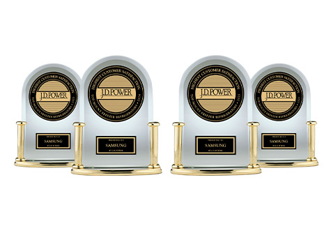 Refrigerator with JD Power award badge