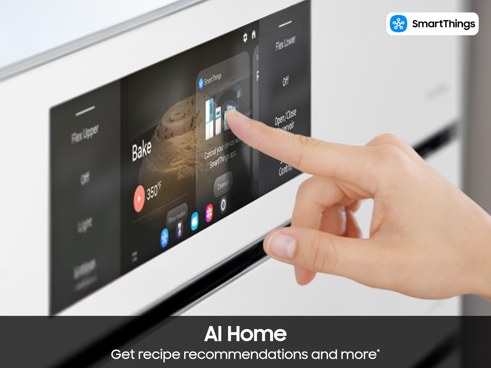 Thumbnail image of Bespoke 30&quot; White Glass Double Wall Oven with AI Pro Cooking&trade; Camera