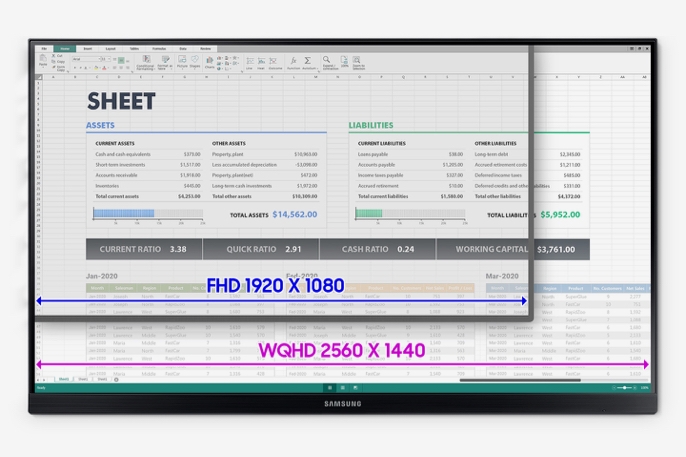 QHD (2560 x 1440) High Resolution