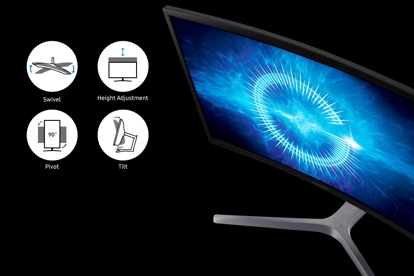 C27hg70qqn Chg70 Series 26 9 Curved Qhd Monitor Samsung Business